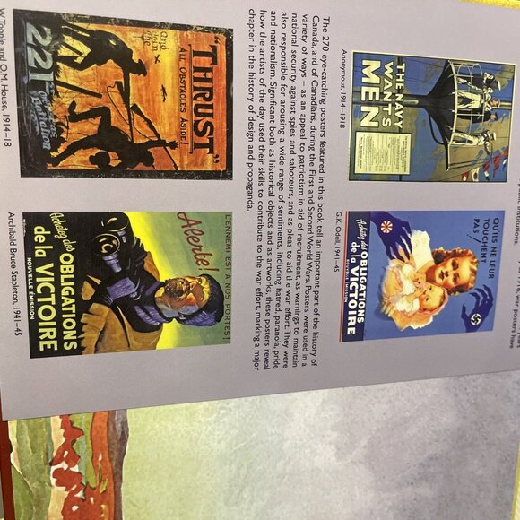 CANADIAN WAR POSTERS:1914-1918, 1939-1945 By Marc H. Choko Hardcover - Rare new! - Picture 7 of 12